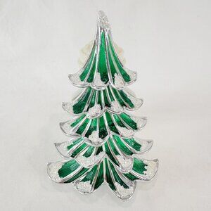 BATH & BODY WORKS Winter Silver Green TREE Nightlight WALLFLOWER PLUGIN RARE